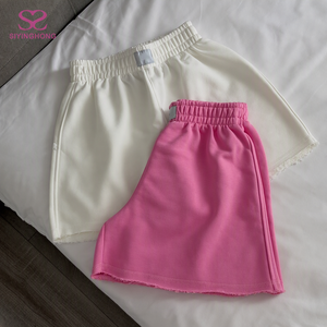 Shorts pour femmes personnalisés OEM, respirants, décontractés, en coton de haute qualité, pour la course à pied, streetwear, effet délavé à l'acide - Product Image 2