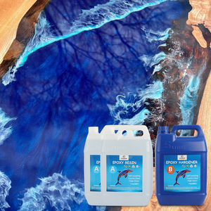 Chuantian 2:1 nhựa <span class=keywords><strong>Epoxy</strong></span> AB keo cho gỗ 15kg Kit 80D độ cứng cao sâu đổ nhựa 4 inch tinh thể rõ ràng sông bảng nhựa - Product Image 1