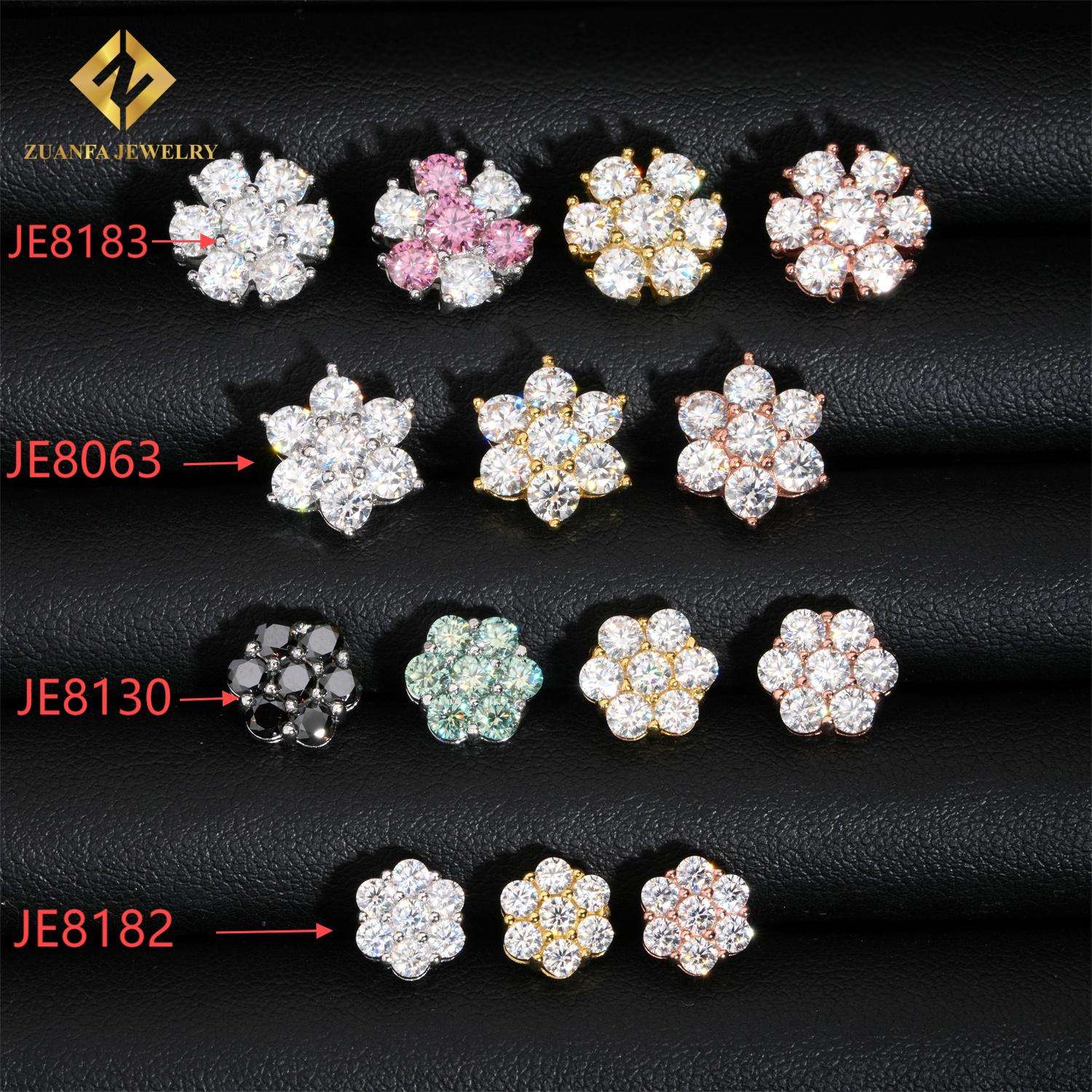 Silver+white mix pink moissanite