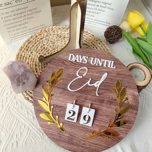 Décoration de <span class=keywords><strong>table</strong></span> musulmane pour l'Aïd Signes de l'Aïd Ramadan Aïd Compte à rebours en bois acrylique - Product Image 5