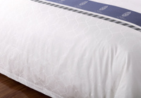 Parure de lit en coton jacquard blanc de qualité hôtelière Collection de draps de lit de luxe