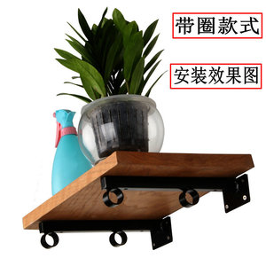 Juwoya Wall Mount <b>Shelf</b> Bracket With <b>Pipe</b> Rings Cold Rolled Steel Triangular Support For Shelving Units - Product Image 5