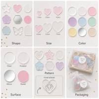 Confettis de table en acrylique personnalisés, formes miroir transparentes, pièces décoratives pour fêtes, mariages et événements, formes découpées sur mesure pour table de fête