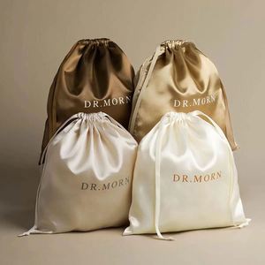 Sac à chaussures personnalisé avec logo doré, cordon de serrage, emballage tendance, sac à chaussures de danse en satin pour femmes - Product Image 2