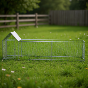 Gallinero Metálico D0100X3IAK6 de 16x3 Pies, Jaula para Aves de Corral con Cubierta, Jaula para Animales de Alta Rigidez - Product Image 2