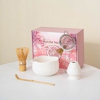 Meilleures ventes - Ensemble de thé matcha à la mode - Bol à matcha japonais personnalisé avec fleur