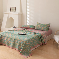 Couverture d'Été Minimaliste en Coton pour Une ou Deux Personnes, Rafraîchissante, Housse de Couette Coréenne en Polyester, Textile de Maison Quatre Pièces