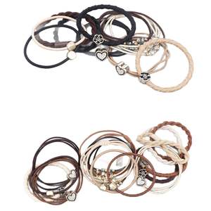 <span class=keywords><strong>Élastique</strong></span>s à <span class=keywords><strong>cheveux</strong></span> bohèmes tendance pour femmes, tissés à la main, vintage, haute élasticité, matériaux mixtes, accessoires en caoutchouc - Product Image 5