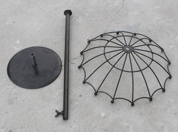 New Wrought Iron Flower Wedding Props Small Umbrellas Creative Wire Black Metal Vase