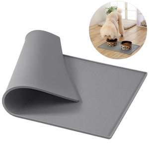 Tapis personnalisé en silicone de qualité alimentaire pour animaux, tapis d'alimentation rectangulaire imperméable et antidérapant pour chiens et chats, <span class=keywords><strong>service</strong></span> OEM disponible - Product Image 6