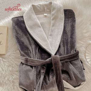 Accappatoio da <span class=keywords><strong>Notte</strong></span> <span class=keywords><strong>di</strong></span> Lusso per Donna Softextiles, 100% Poliestere, Oversize, Grigio, per Ragazze e Donne - Product Image 1