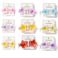 Wowei 4cm antidérapant forte tenue fleur pinces à cheveux pinces ensemble Barrettes pour filles femme cheveux accessoires cadeau