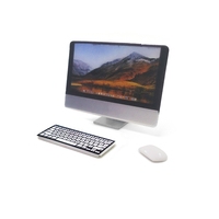 Miniature de maison de poupée, mini écran LCD de bureau en plastique, souris et clavier en plastique, accessoire de jouet DIY