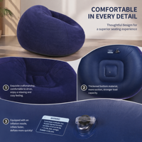 Canapé de massage gonflable moderne et inclinable, chaise longue paresseuse, modèle sphérique pliable et portable pour une personne, idéal pour l'extérieur et les loisirs