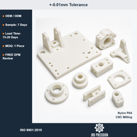 Service de fraisage CNC de précision sur mesure, pièces usinées CNC personnalisées en nylon PA6, ±0,01 mm, prototype OEM vers la production