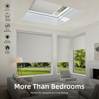 Persianas Inteligentes Motorizadas ZSTARR para Claraboyas, Tipo Panal, Compatibles con WiFi, Alexa y Google, Alimentadas por Panel Solar, para Ventanas Inclinadas