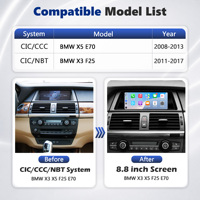 Pantalla Multimedia CodeLynk 1920*720 para BMW X3 X5 F25 E70 2008-2017 NBT CIC CCC, Carplay Inalámbrico 4 en 1, Pantalla Táctil