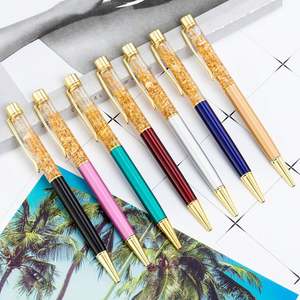 Nuevo Diseño, Bolígrafo de Metal con Logotipo Personalizado al por Mayor, Bolígrafo de Regalo con Purpurina y Lámina Dorada Flotante - Product Image 5