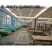 Solution complète de mobilier de cantine : banquette personnalisable, tables et chaises de salle à manger, pour écoles, restaurants, usage commercial, fourniture OEM