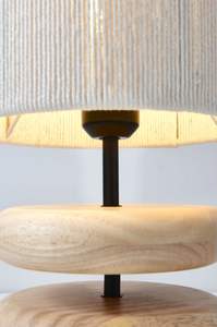 Wabi-sabi tarzı katı ahşap tasarımcı ceviz renk oturma odası çalışma odası başucu japon atmosfer masa lambası - Product Image 4