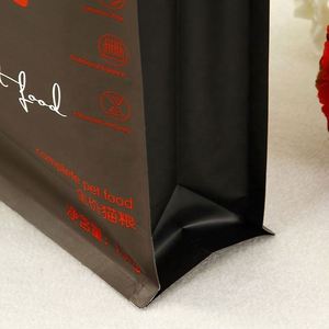 Matt in Nhựa động vật thức ăn thực phẩm đáy phẳng mèo chó bao bì thực phẩm Túi với dây kéo hàng đầu - Product Image 3