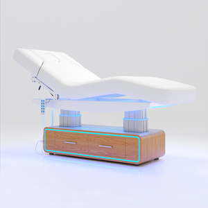 Bonita y práctica iluminación ambiental personalizada cama de masaje eléctrica 3/4 motores con cajones de almacenamiento - Product Image 3