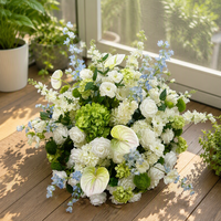Grandes fleurs artificielles modernes faites à la main pour centre de table de mariage, fête des Mères, Noël, décoration intérieure écologique