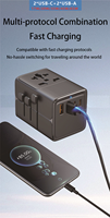 Adaptateur de voyage universel Worldplug GaN PD35W multi-prises, chargeur rapide, adaptateur de voyage universel pour téléphone et tablette