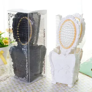 BEAU FLY Hot Selling Fancy Beauty Use Hair Brush with Makeup Mirror Air Cushion Parting Comb Set