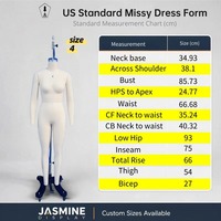 Mannequin de couture en fibre de verre taille 4-14 US pour la conception et le drapage de vêtements pour grandes tailles, avec support réglable