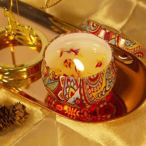 Bougies parfumées de luxe en cire de soja en boîte métallique, vente en gros, cadeau de mariage, boîte de voyage, fêtes, Pâques, Diwali, Ramadan - Product Image 2