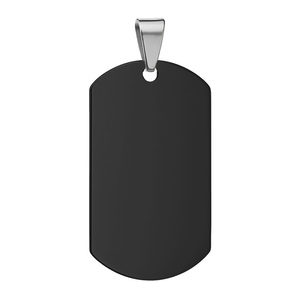 Liontin Kalung Pria Wanita DIY, Charm Baja Anti Karat Poles Cermin, Tag Nama ID Alamat Kosong, Grosir Dog Tag untuk Diukir - Product Image 3