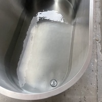 Professionnel # Baignoire ovale en acier inoxydable 304 de 150 cm pour bain froid commercial, idéale pour la récupération des athlètes d'élite