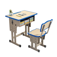 Bureaux et chaises colorés pour élèves du primaire et du collège, nouveaux modèles modernes en MDF, réglables en hauteur, design chinois.