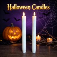 Batteriebetriebene LED-Säulenkerzen mit Wachs-Tropfeneffekt, Flammenlos, mit Fernbedienung für Hochzeit, Halloween und Heimdekoration