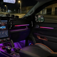 Éclairage d'ambiance dynamique 64 couleurs pour Ford Ranger Raptor 2023 2024 2025 – Accessoires de mise à niveau de l'éclairage LED intérieur de voiture
