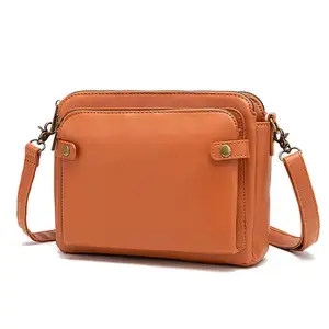 Large Mobile Phone PU Leather Side Waist Chest Sling Crossbody Luggage Travel Shoulder Messenger Bag Box Pouch for Men Women