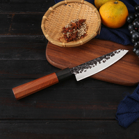 Couteau utilitaire de style japonais en acier inoxydable de qualité supérieure avec manche en ébène, ambidextre, pour une utilisation en cuisine