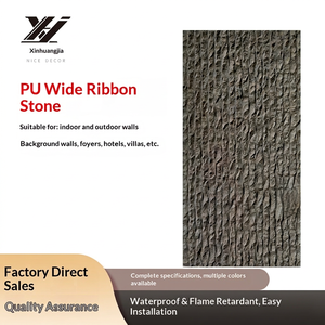 Pu Stone Leather PU Wide Stripe Artificial Wholesale Simulation <b>Light</b> Wall Flexible Thin Art <b>Waterproof</b> Strong Bending - Product Image 1