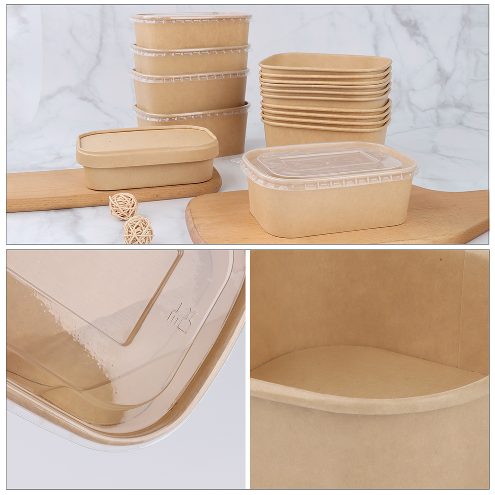 Kraft Disposable Custom Color Bowl Take Away Paper lunch box Food Container