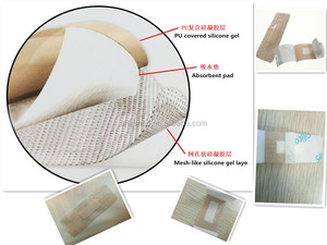 Pansements en silicone pour plaies avec mousse adhésive bordée, dispositif médical certifié CE, classe II, emballage individuel - Product Image 2