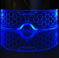 Vente flash Lunettes LED lumineuses Visor électronique Lunettes lumineuses Technologie créative Lunettes LED de fête Futur 7 couleurs