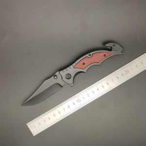 Couteau de poche pliant spécial avec manche en <span class=keywords><strong>bois</strong></span>, couteau de survie pour la chasse - Product Image 6