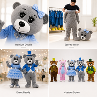 Disfraz de Mascota de Animal de Oso Publicitario de Alta Calidad para Adulto Disfraz de Mascota de Conejo de Anime Personalizado para Fiesta de Halloween y Cosplay