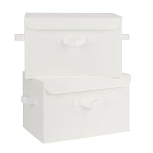 Fabric Foldable Storage <b>Boxes</b> with Lid Large Size Clothing Organizer for <b>Wardrobe</b> - Product Image 1