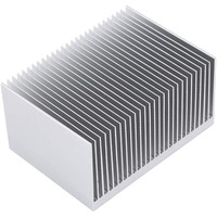 Grand dissipateur thermique en aluminium 27 ailettes en oxyde d'argent pour module IC PC ordinateur LED PCB découpe personnalisée pliage soudage traitement