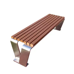 Banco do parque do jardim Wood Plastic Composite Wpc Bench Slats para o jardim Aço inoxidável Juecheng Outdoor Outdoor Furniture Modern