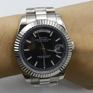 Reloj Mecánico SEILOCE Personalizado de Lujo para Hombre y Mujer, de Acero Inoxidable, con Zafiro Luminoso, Calendario y Resistente al Agua - Product Image 4