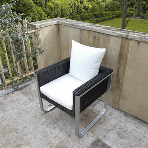 7 miếng ngoài trời không thấm nước sân vườn khách sạn nhà hàng mây wicker biệt thự bàn ăn Bộ với đệm - Product Image 4