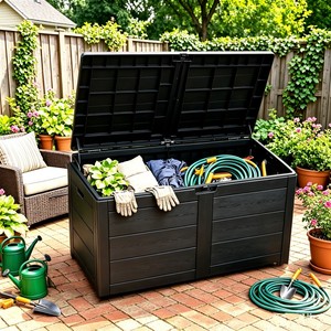 Boîte de rangement extérieure <span class=keywords><strong>en</strong></span> plastique PP, résistante aux intempéries et aux UV, pour jardin, patio, <span class=keywords><strong>piscine</strong></span>, grande capacité - Product Image 2